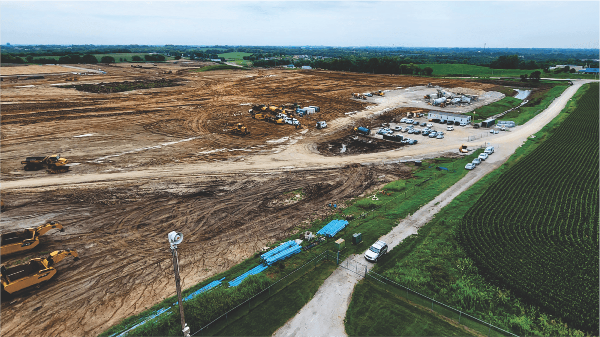 Progress at site of distribution center